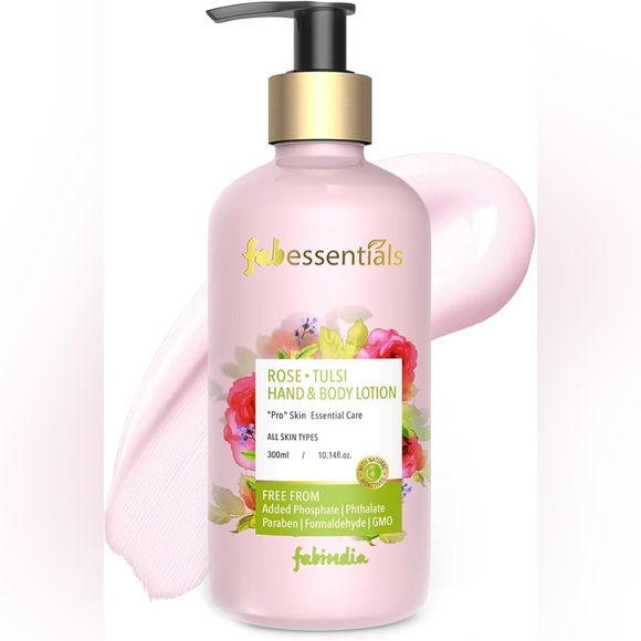 Fabindia Rose & Tulsi Hand & Body Lotion - Picture 1 of 7
